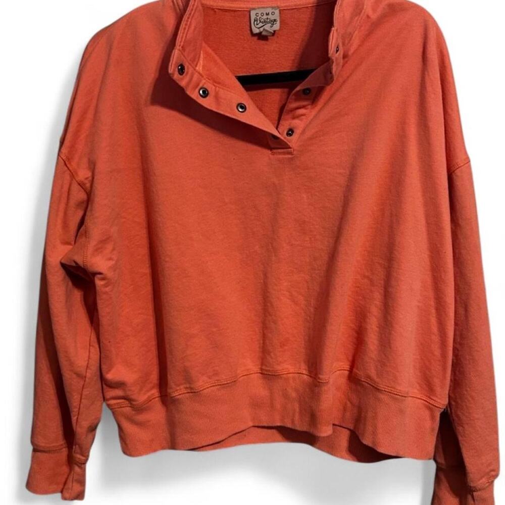 Coral pinkpeachy como vintage sweatshirt